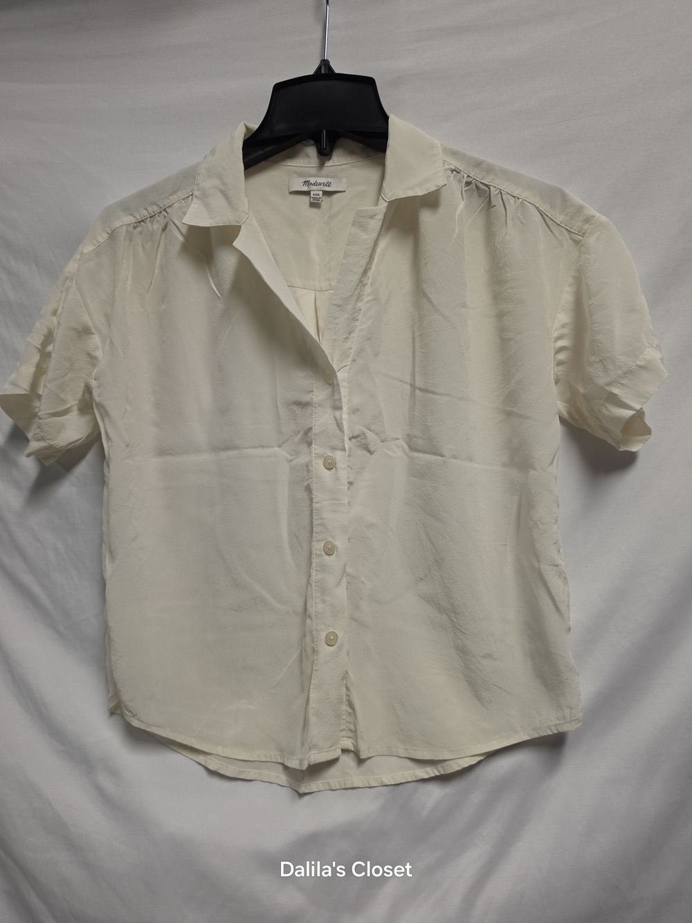Madewell Men's Short Sleeve Button-Up Shirt in Cream
